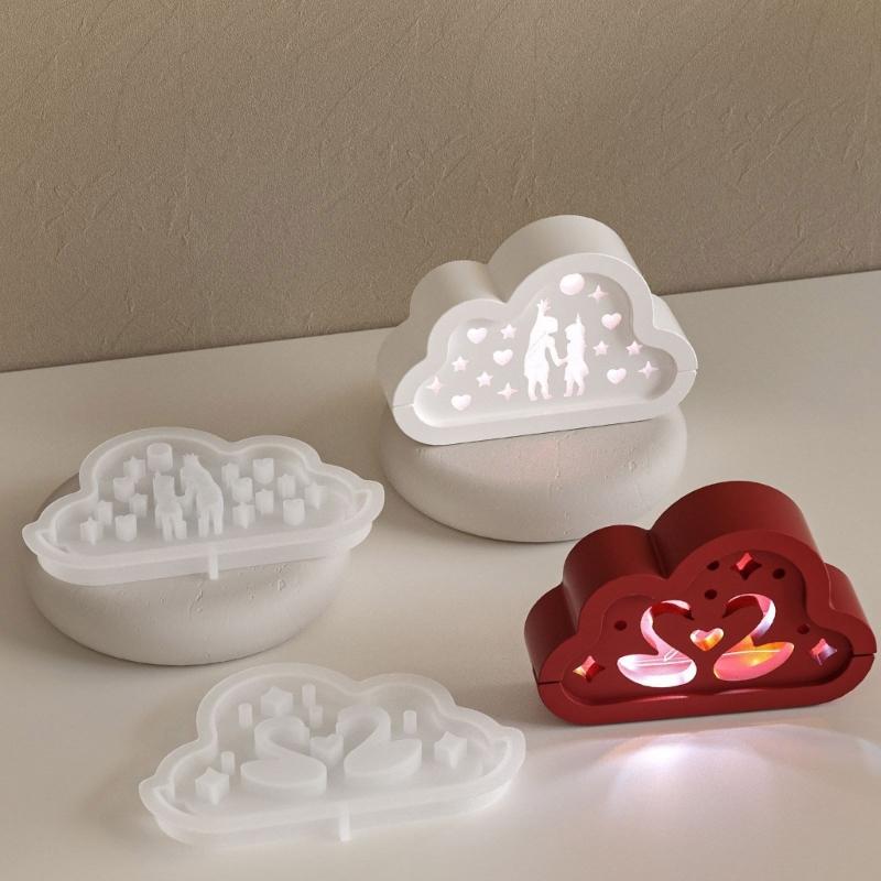 DIY Cloud Silhouettes Lamp Silicone Mold Set Romance Cloud Lamps  Mouldfor Creative Homes Decoration and Gift Making
