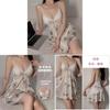 Satin Sleepwear Set For Women With Vneck And Chest Padding For Home And Sleep Use