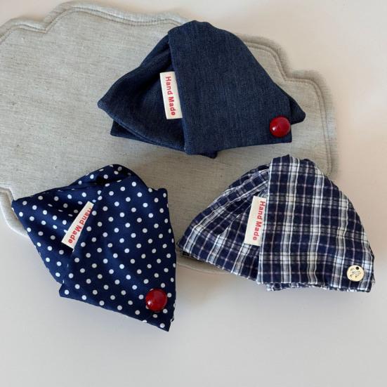 Hairpin Cloth Bowknot Decor Back Head Hair Clip with Dot Print Button Decoration Wide Tooth Strong Grip Hairpin Hair Accessories
