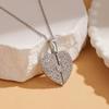 Women's Silver Titanium Steel Necklace with Micro-Inlaid Zircon - Elegant, Durable Clavicle Chain Jewelry