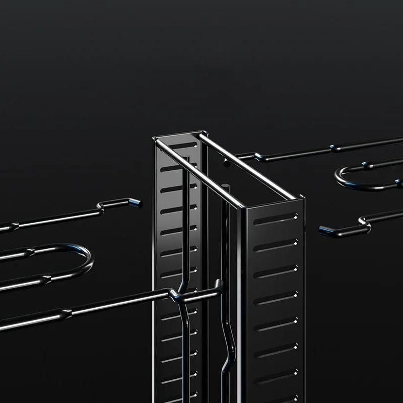 Pot Rack Organizers 8 Tiers Pots and Pans Organizer for Kitchen Organization & Storage Adjustable Pot Lid Holder LWY010