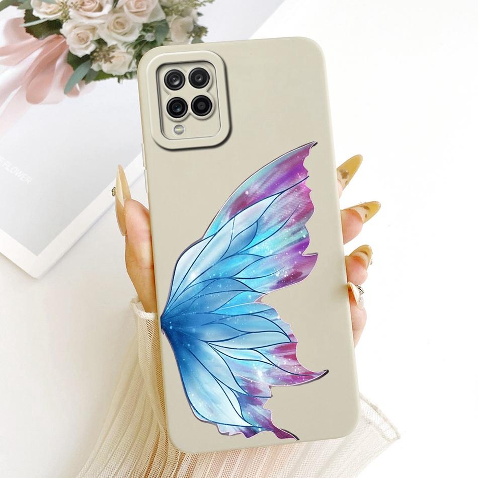 For Samsung Galaxy A12 M12 SM-A125F A127F Cute Cat Flower Butterfly Cartoon Phone Case Shockproof Soft Silicone Cases