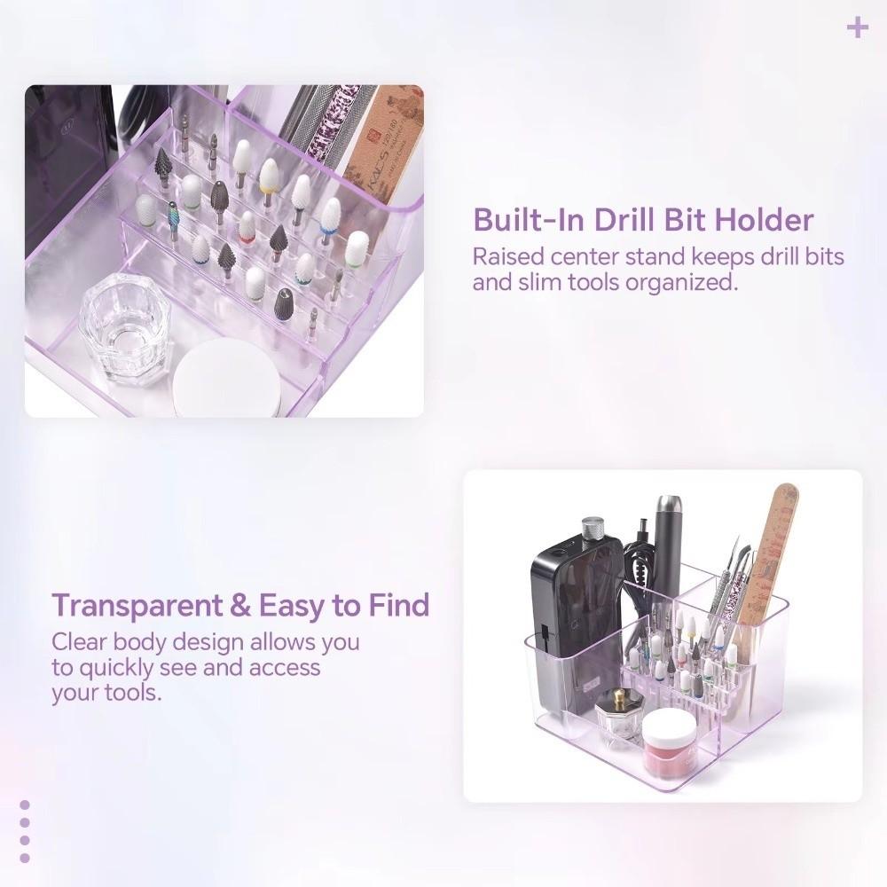 Large Capacity Nail Drill Storage Holder Acrylic Manicure Tools Storage For Makeup Storage