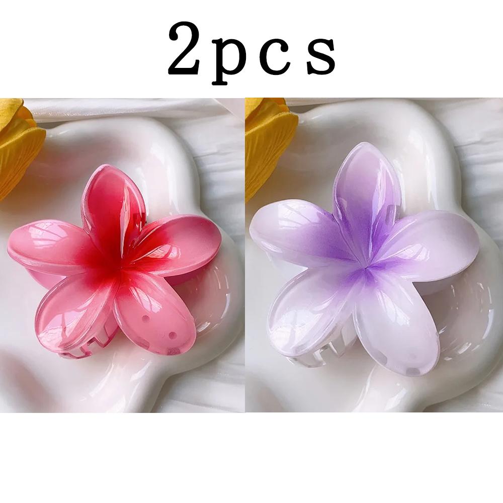 

2pcs New Egg Flower Hair Clip For Vacation, Hawaiian Beach Clip, Bohemian Hair Clip For Girls