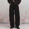 BIG UNION Corduroy Belted Curved Pants (Brown)
