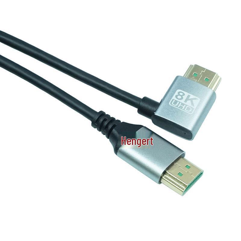 

Ultra HD 8K 19+1 Signal Cable V2.1 - Metal Shell & Slim Wire with Elbow Design 0.5m