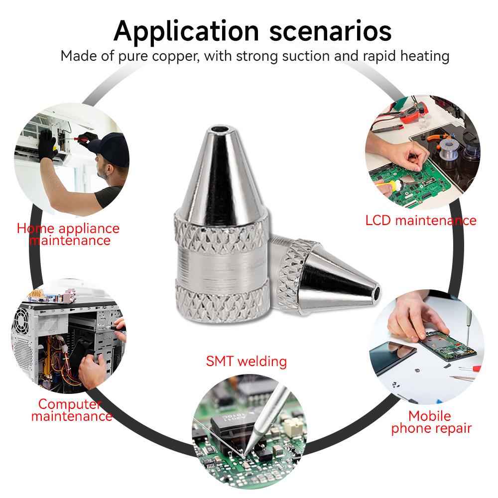 1mm 2mm Welding Nozzle Header Iron Tips Metal Soldering Welding Tip For Electric Vacuum Solder Sucker/Desoldering Pump