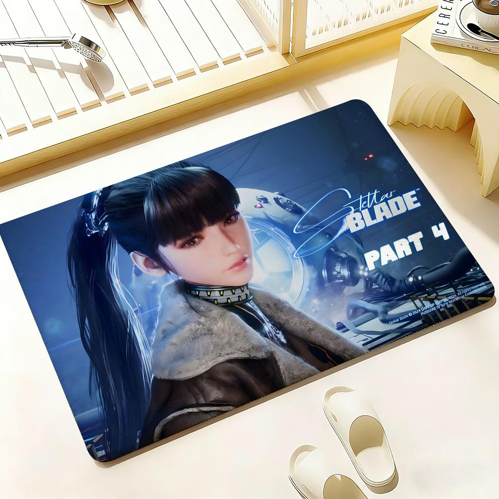 Anime Hot S-Stellar B-Blade Floor Mat Bedroom Living Room Flannel Door Mat Non-Slip Home Decor