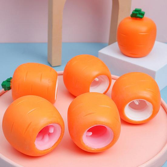Mini Carrot Doll Soft Cute Squeeze Fidget Toy Squeezing Rabbit Anti-stress Kid Gift