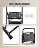 2 Step Ladder, Folding Step Stool with Wide Anti-Slip Pedal and Comfort Handgrip, Lightweight 272 kg Capacity Portable Steel Ladder, Multi-Use for