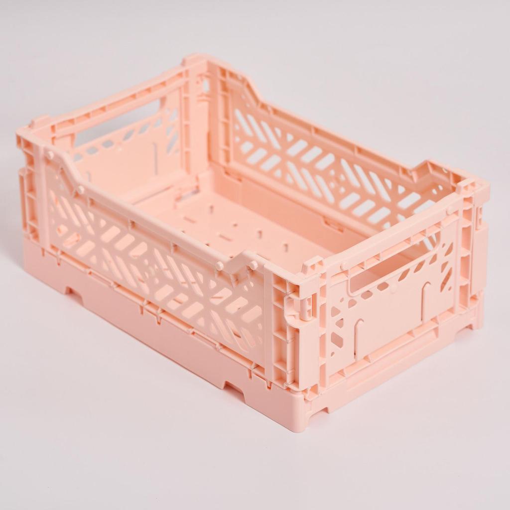 Stackable Mini Foldable Transparent Storage Box - PP Sundries Drawer Basket