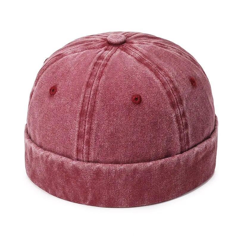 Hatsmen's Four Seasons Denim Cloth Gua Skin Hat, Street Bare Panel, Landlord Hat, Personality Fashion, Retro Outdoor Trend
