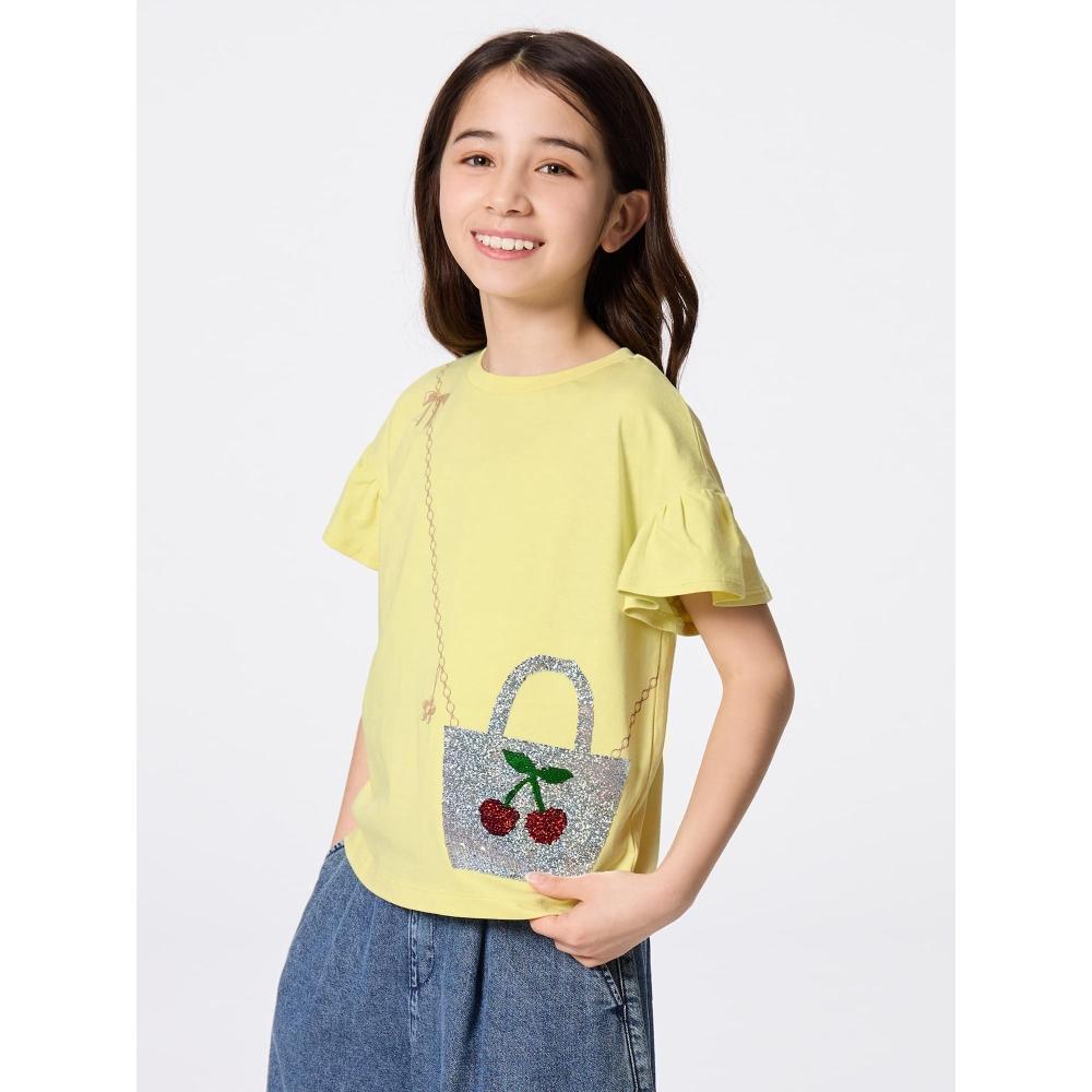 

GU by Uniqlo Футболка с пайетками для девочек Вишня 40 CREAM/100cm