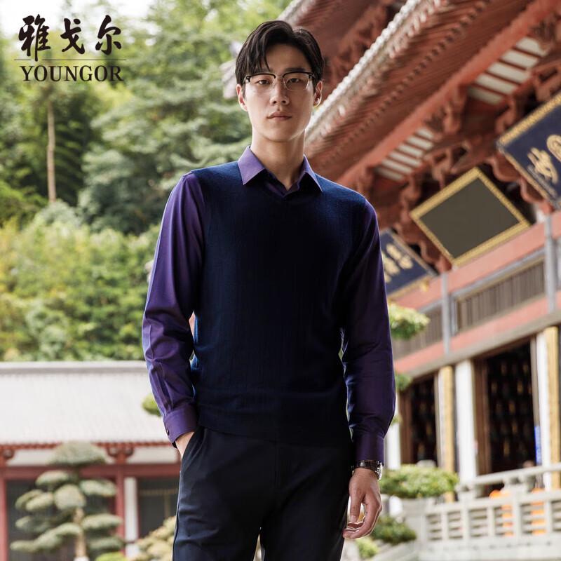 

YOUNGOR Мужской зимний шерстяной жилет с V-образным вырезом 110cm