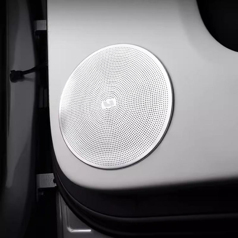 For Li LiXiang L9 2022 2023 Car Four Door Audio Speaker Loudspeaker Ring Trim Cover Decoration Sticker Interior Accessories 4Pcs