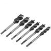 Four-flute Woodworking Reaming Drill Spiral High Carbon Steel Drill Set 6 Pieces - DD01
