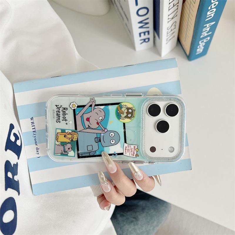 Blue Gradient Robot Dog iPhone Case (Compatible with iPhone 14/15/16 Pro Max/17) iPhone 17 Pro Max