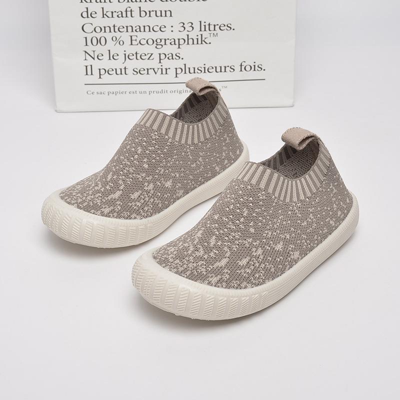 Spring/Summer Kids Flyknit Mesh Slip-on Shoes - Casual Unisex with Soft TPR Sole