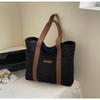 2025 New Tote Bag Bag Women's Shoulder Bag College Student Versatile Commuting Large-capacity Casual Canvas Make-up Bag