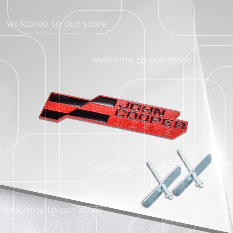 3D New JCW Car Sticker Front Grille Zinc Alloy Emblem For Mini Cooper S U25 J01 J05 Aceman F66 F65 F67 Rear Trunk Badge Decal