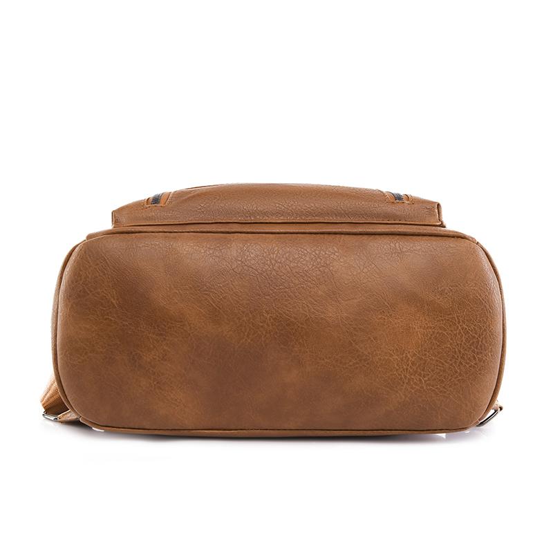 Lässiger Damen-PU-Rucksack, Retro-Pendler-Reiserucksack mit großer Kapazität