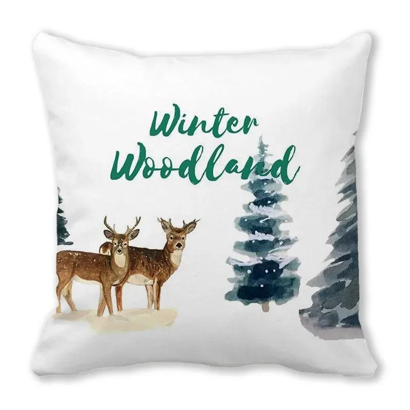 Christmas Themed Pillowcases Car Accessories Office Santa Claus Living Room Sofa Home Pillowcases