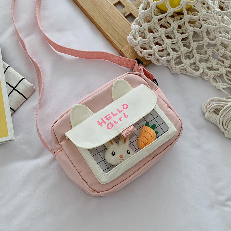 

Chic Korean Style Soft Girl Single Shoulder Bag Ideal For Daily School Outfits рожевий