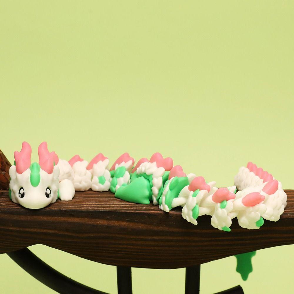 Bewegliches Gelenk Drachenmodell Spielzeug Langhaariger Drache Actionfigur 3D-gedruckter Drache Mikrolandschaft