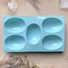Easter Egg Silicone Mold 5 Cavity Egg Shape Easter Baking Mold Non-Stick Chocolate Mold Freezer Safe Mold for Jelly Ice Cream Candy Dessert