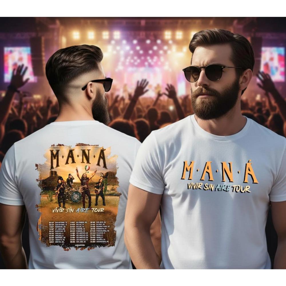 Mana Tour T-shirt 2026 Comfortable Cotton T-shirt for Men Women Street Casual Cotton Gift Hip Hop Oversized Top Unseix Tee