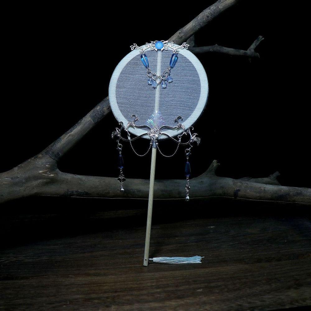 Dunhuang Chinese Style Bridal Group Fan Tassels Silk Fan Gorgeous Chinese Embroidery Fan  Wedding