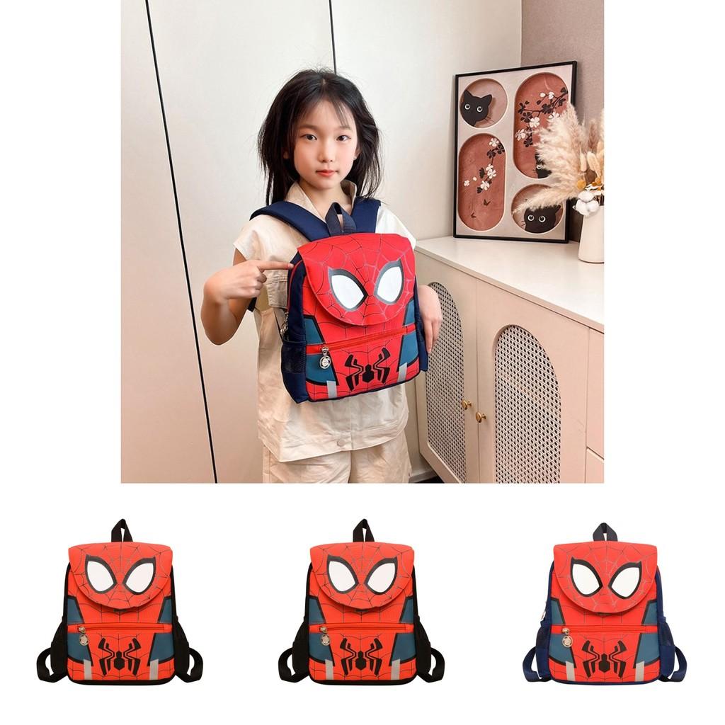 Cartoon Spider Man Pattern Kids Backpack With Breathable Oxford Fabric For Elementary School Students