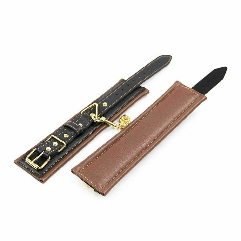 Soft Padded Black Brown Wrist Ankle Cuffs   Restraints Cuffs & Shackles