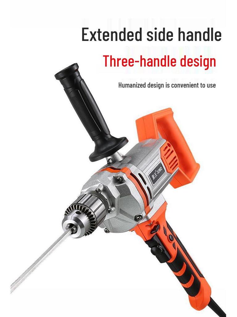 16-Speed Variable Forward/Reverse Handheld Mixer Drill for Cement & Putty