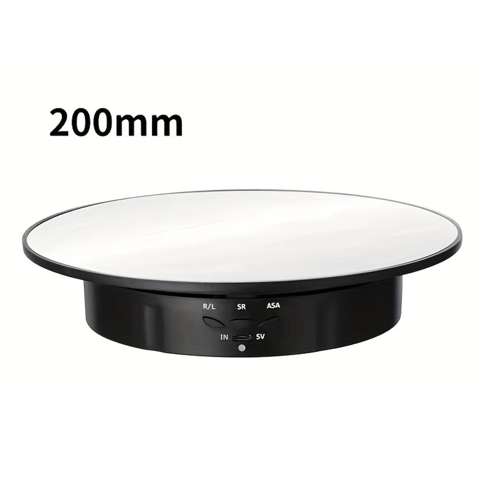360-Grad elektrischer Drehtellerständer für Fotoprodukte und Ausstellungen, betrieben durch USB/Batterie, Batterie nicht enthalten