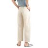 2025 summer new solid color fat MM casual pants women's thin design sense fashion and thin high waist loose straight pants