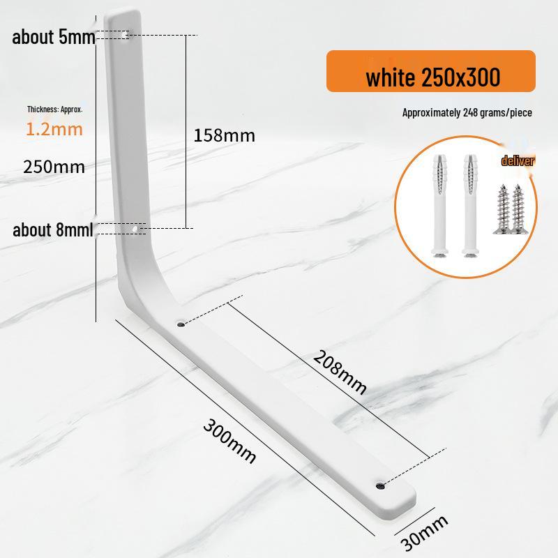 Stainless Steel Curved Wall-Mounted Triangular Shelf Bracket