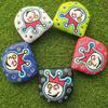 Clown Embroidery Golf Headcover Pu Leather Golf Putter Head Cover Protector Golf Accessories