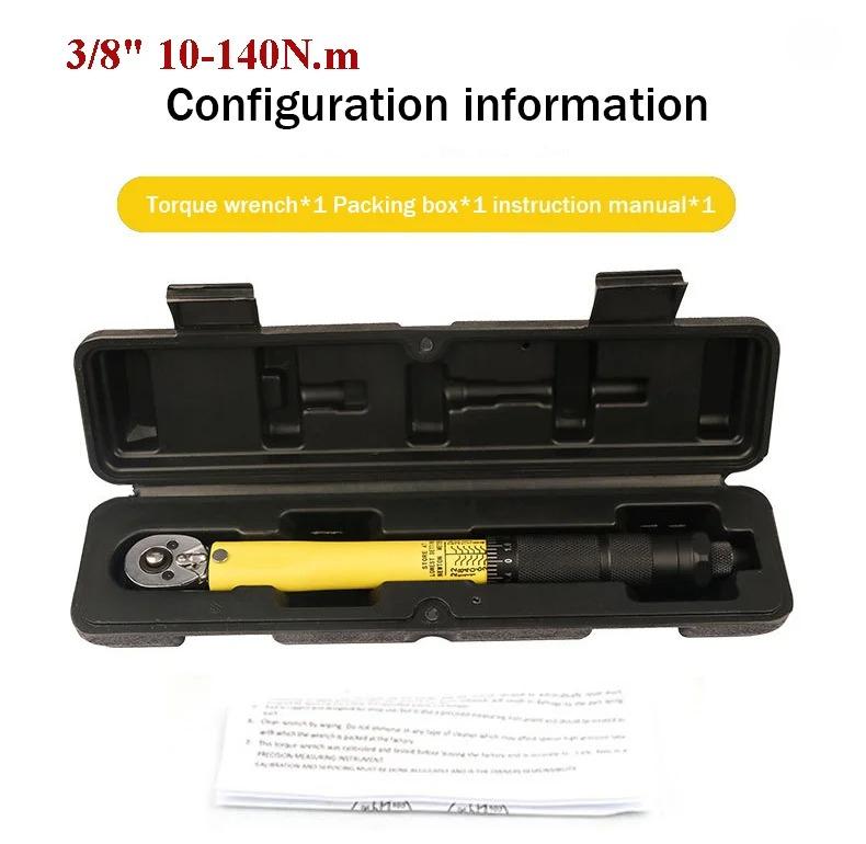 

10-140Nm Square Drive 3/8 Precision Reversible Quick Release Torque Wrench Professional Bicycle Motorcycle Auto Tools DIY Tools