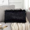 45/50cm Cushion Cover Modern Simple Soft Fluffy Pure White Plush Pillow Home Cushion Artificial Imitation Wool Pillow Cover
