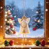 Soft Plush Home Decor Christmas Tree Angel Doll Ornament, Cute Small Handmade Pendant for Thanksgiving Day Gifts, Holiday Party Hanging