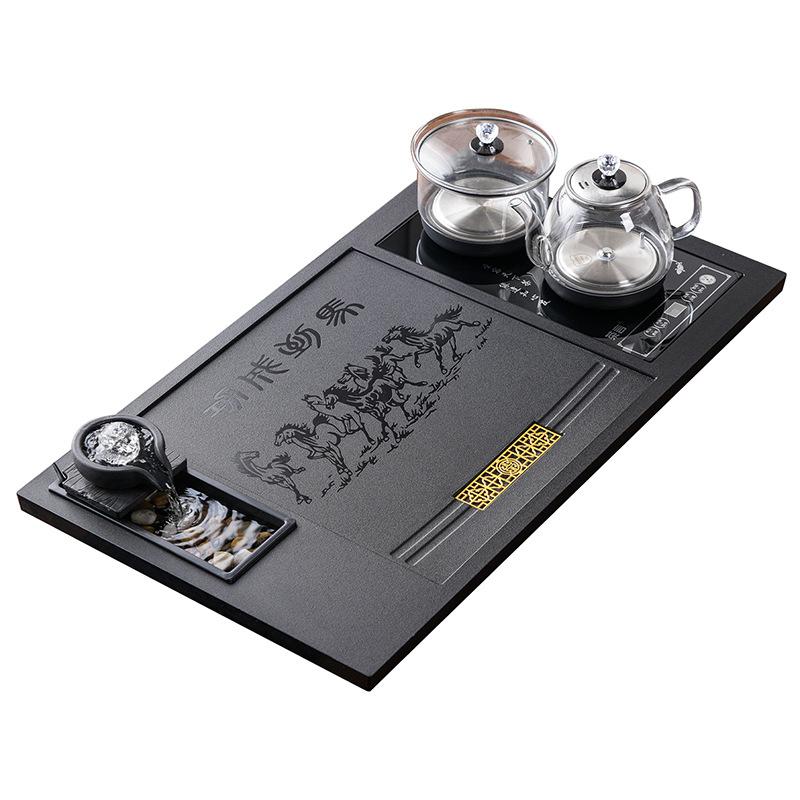 new automatic tea set ceramic household integrated flowing water tea tray kung fu imitation Wujinshi tea table