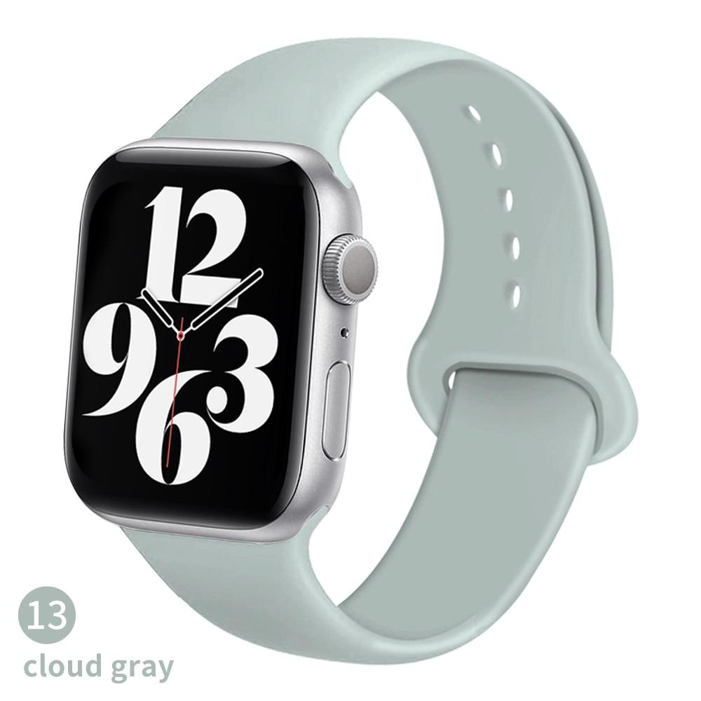 Silicone Strap For Apple Watch Band 44mm 40mm 42mm 38mm 40 44 Mm Breathable Bracelet Correa iWatch Serie 3 6 5 4 SE 7 45mm 41mm