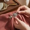 Elegant Sweater Brooches 4Pcs Vintage Clips for Women Girls, Retro Floral Cardigan Clips, Scarf Clasps Cloak Shawl Clip, Waist Cincher Loose