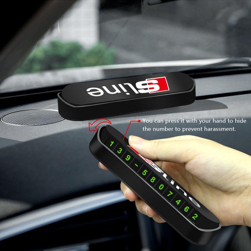 1Pcs New Car Temporary Parking Card Plate Badge Car Styling for Audi S5 S6 S7 S4 S8 TT TTS A4 B8 A3 B6 A6 C7 C6 B7 Q5 Q7 C5 A5 B5 A7 A1