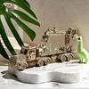 DIY 3D Wooden Puzzle Toys Movable Truck Crane Jigsaw Assembly Gift Model Educational Game For Children Adult Toy