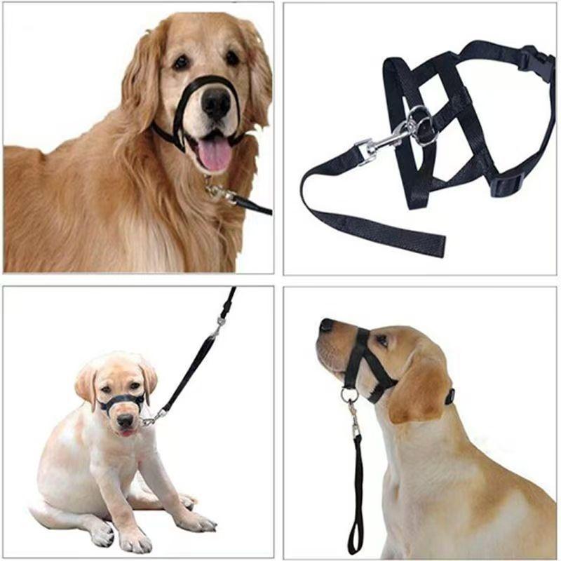 Pet Dog Muzzle Leash, Muzzle Cap, Dog Mouth Nose Ring, Training Dog, Anti-riot Collar, Outdoor Traction Rope, for Outdoor Dog Walking