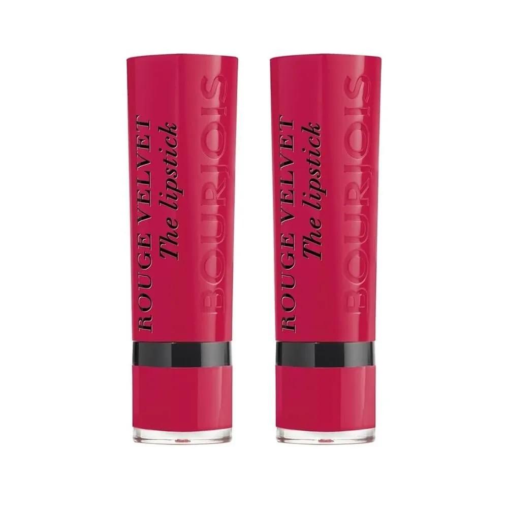 Bourjois 09 Fuchsia Beaute Velvet Lipstick 2-Pack Bourjois Rouge Velvet The Lipstick Bullet Lipstick 9