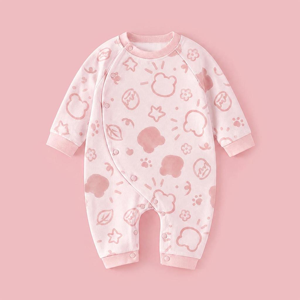 Unisex Cotton Baby Romper - Spring/Autumn Cartoon Onesie for Newborns