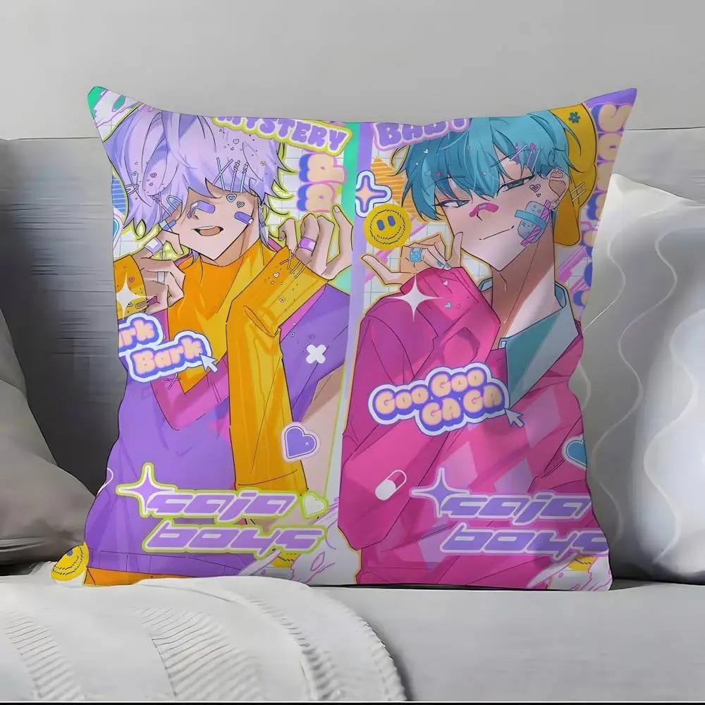 Saja Boys Kpops D-Demon H-Hunters Printed Pillowcase Home Decoration Pillowcase Living Room Sofa Decoration Pillowcase